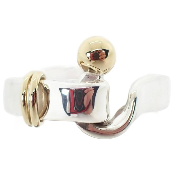 Tiffany & Company Hook and Eye Ring| 925 Silver| 18k Gold - Picture 2 of 4